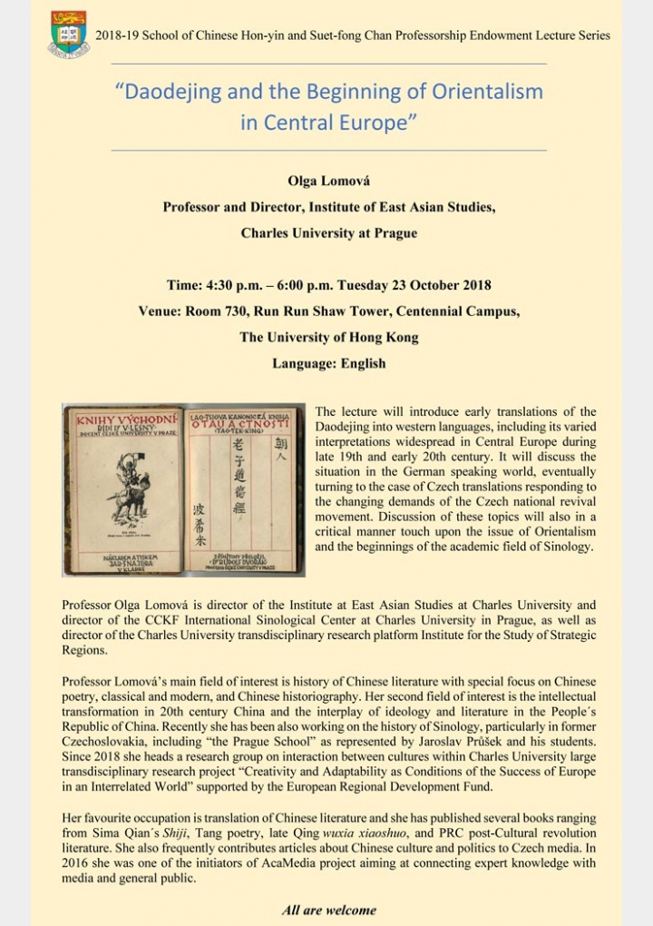 Daodejing and the Beginning of Orientalism in Central Europe